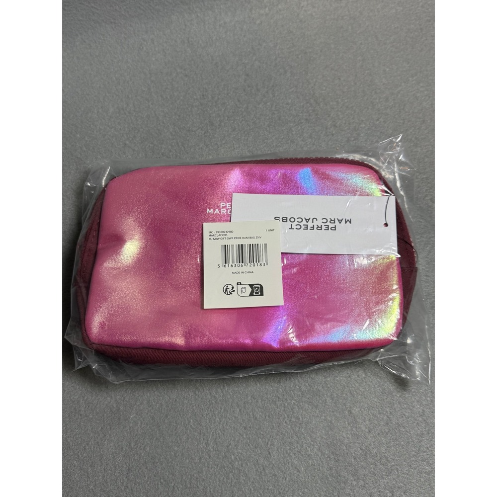 Marc Jacobs Perfect Pride Bumbag Iridescent Pink Cherry Charm Waist Bag NWT